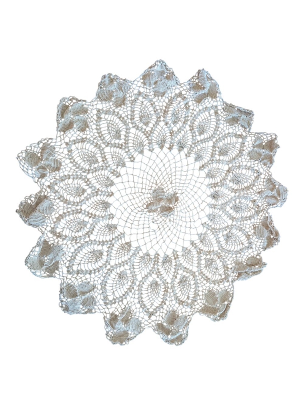 Classic Cream Crochet Doily - Home Dining